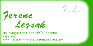 ferenc lezsak business card